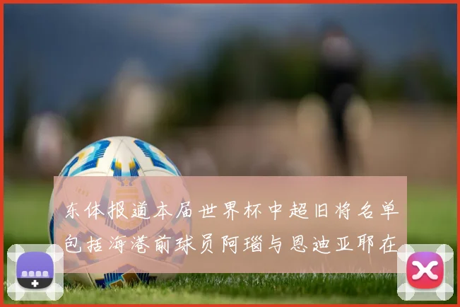 东体报道本届世界杯中超旧将名单包括海港前球员阿瑙与恩迪亚耶在内的10位球员
